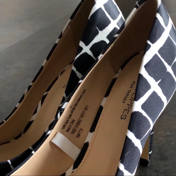 NWOT Adam Lippes for Target Heels black and white - Picture 2 of 4